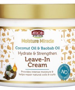 AFRICAN PRIDE – Moisture Miracle Leave-In Crème – Huile de Coco & Baobab (425 g)