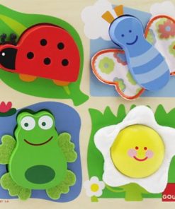 PUZZLE NATURE BOIS ET TISSUS 4 pieces