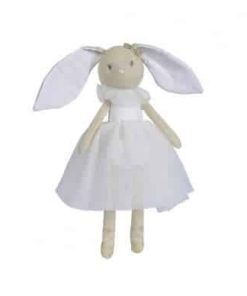 POUPÉE EN TISSU – BALLERINE LAPIN BLANC 33 CM