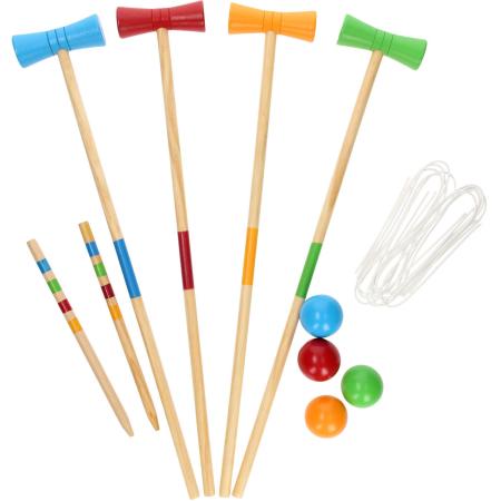 Jeu de Croquet avec Filet de Rangement - Image 2