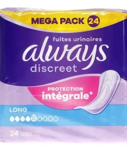 ALWAYS DISCREET serviette inco long 24pc