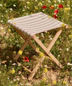 OUTDOOR MARKET TABOURET BEIGE/ROUGE – HAY